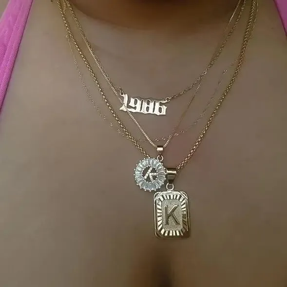 18K Gold Lux Initial Necklace