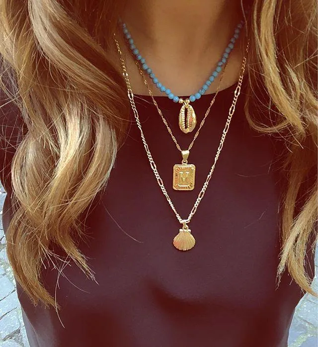 18K Gold Lux Initial Necklace