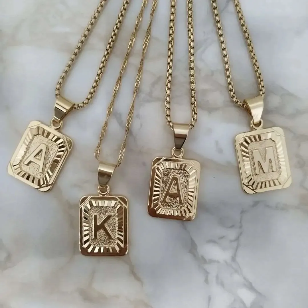 18K Gold Lux Initial Necklace
