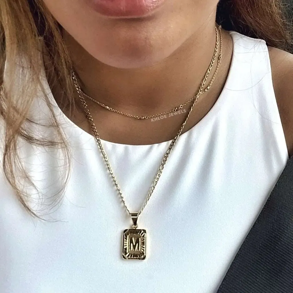 18K Gold Lux Initial Necklace