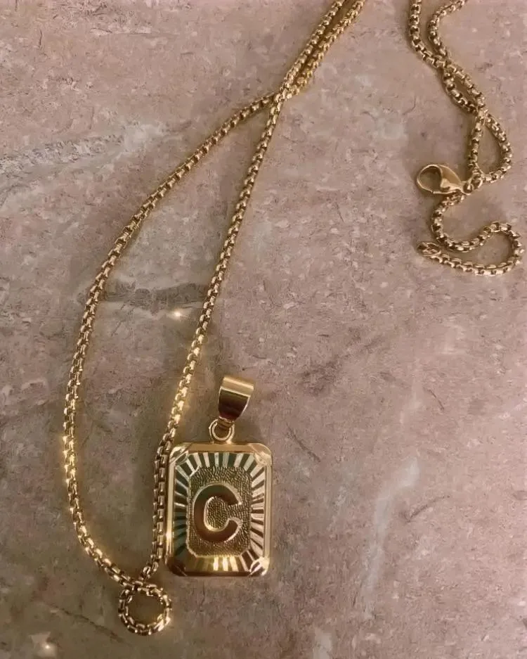 18K Gold Lux Initial Necklace