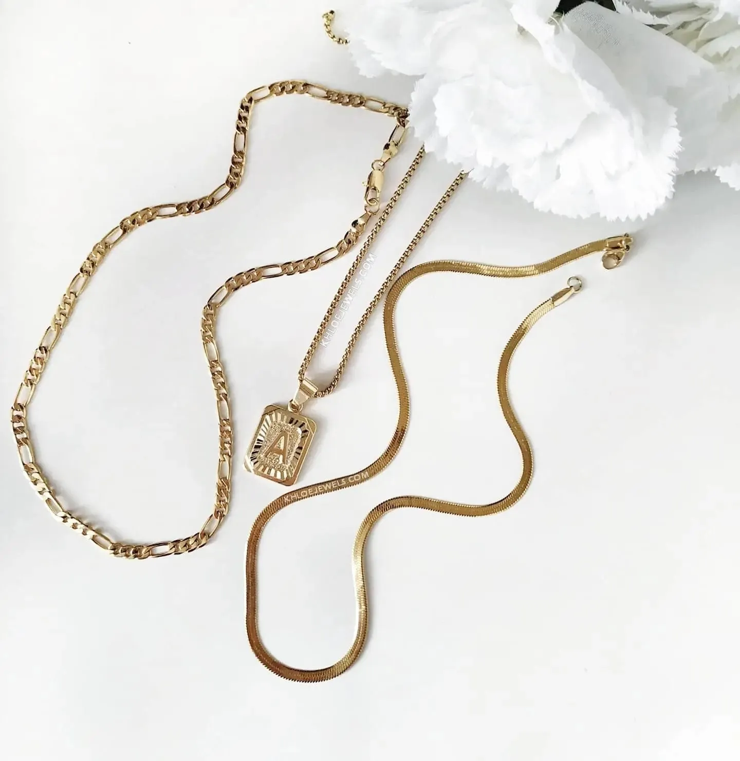 18K Gold Lux Initial Necklace