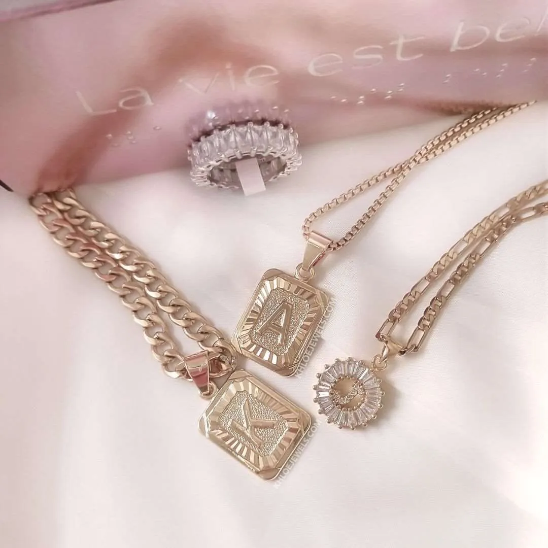 18K Gold Lux Initial Necklace