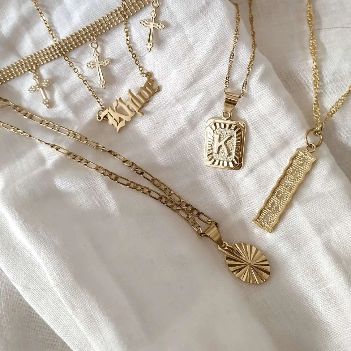 18K Gold Lux Initial Necklace
