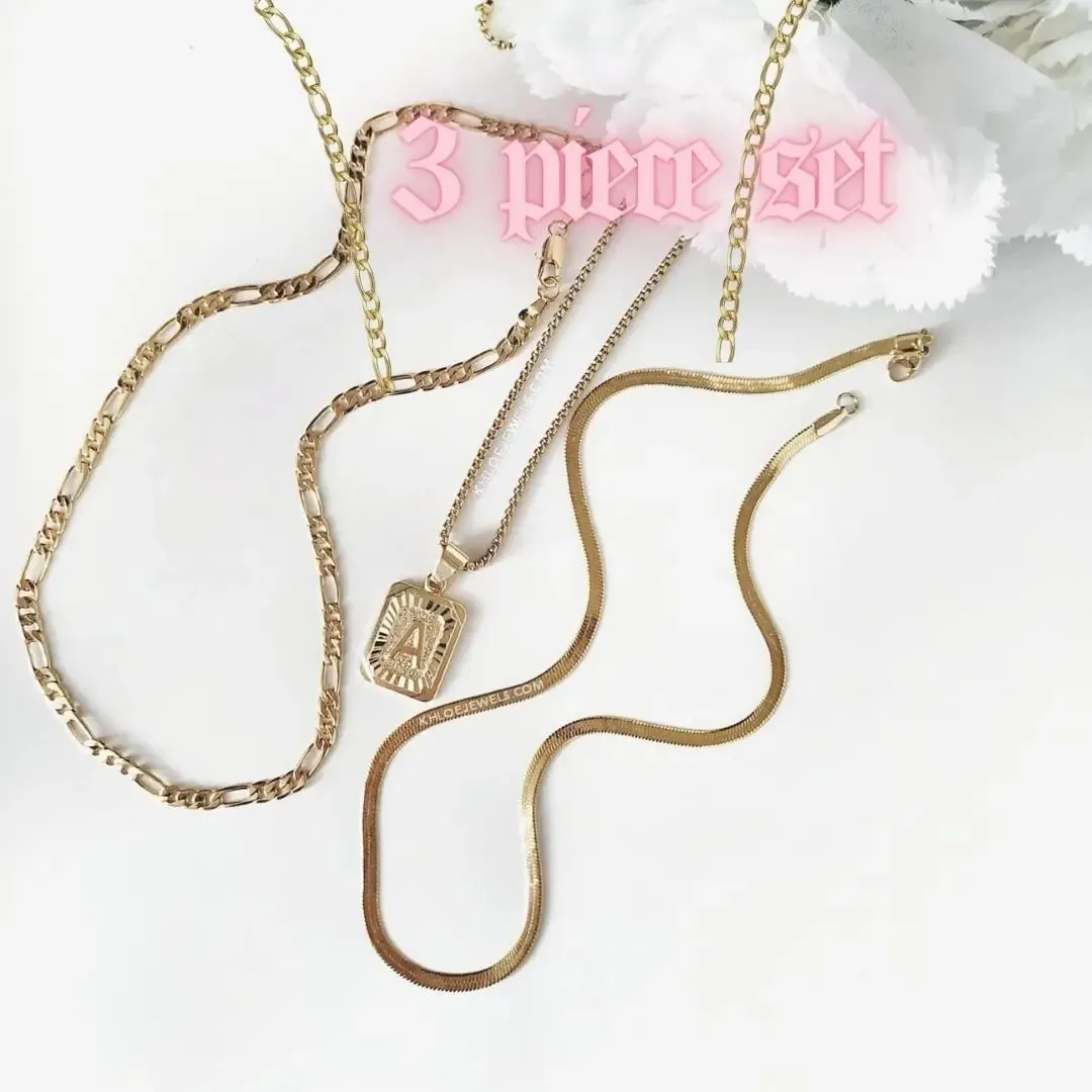 18K Gold Lux Initial Necklace