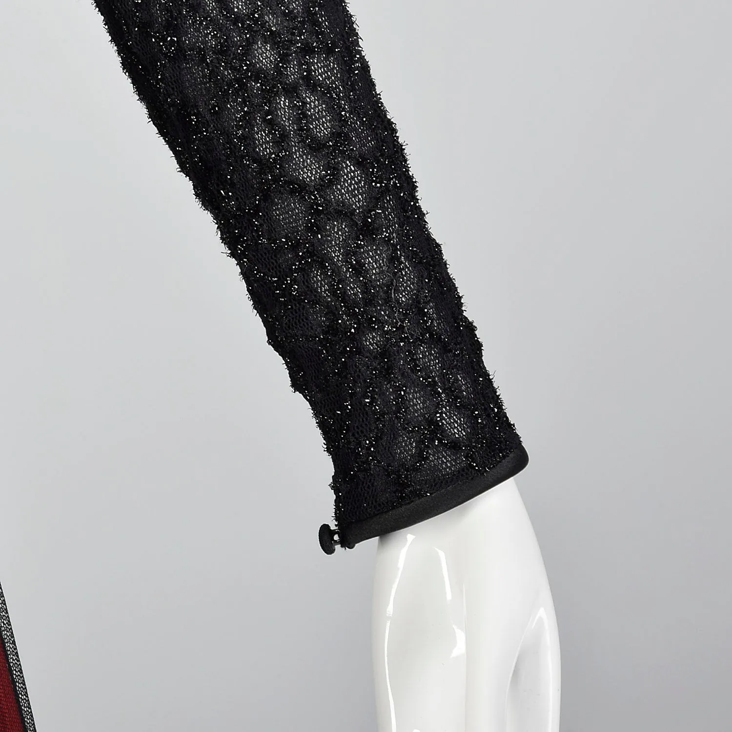 1990s Red and Black Cocktail Dress