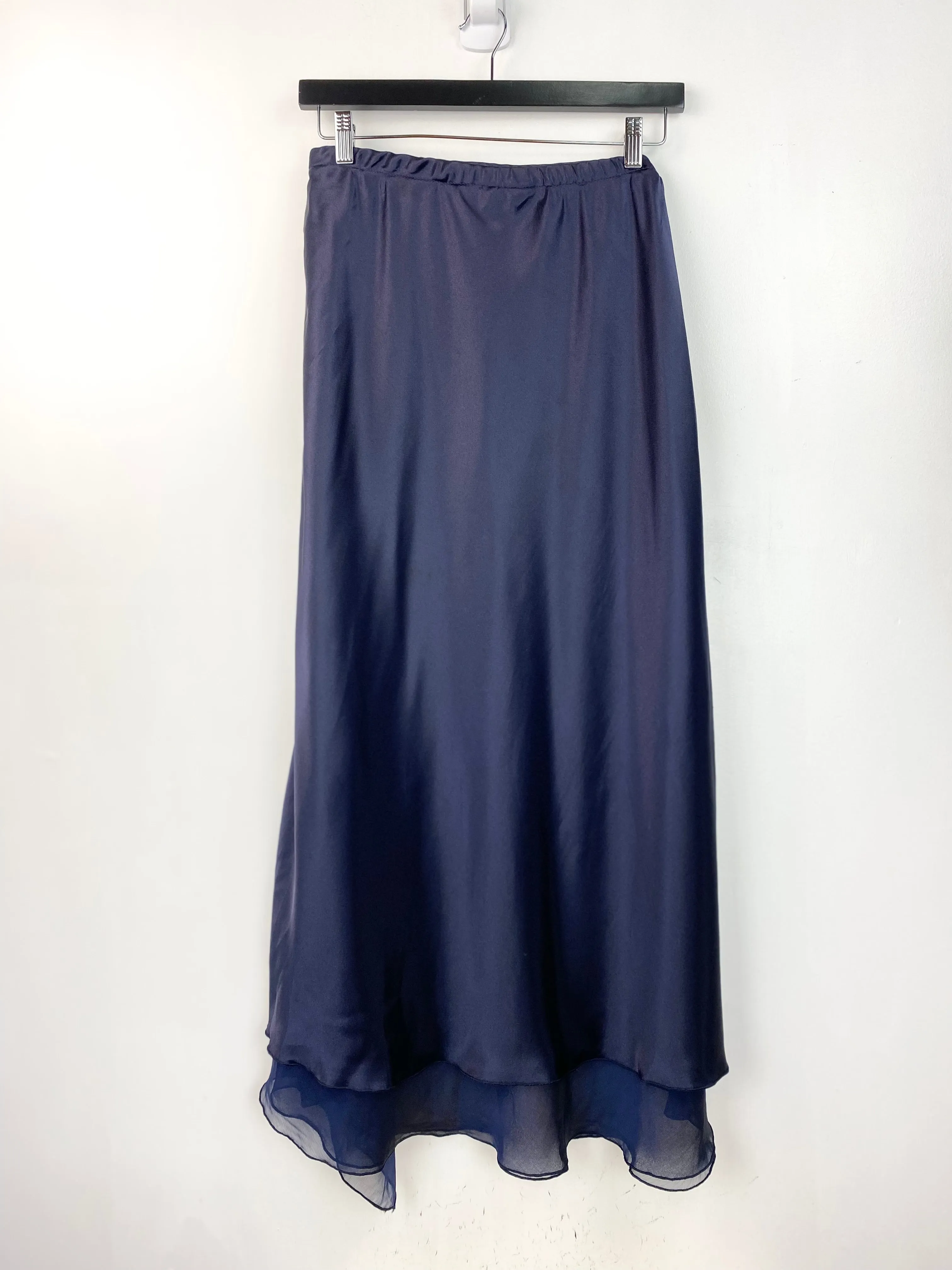 90s Midnight Blue Maxi Skirt - AU 12 / 14