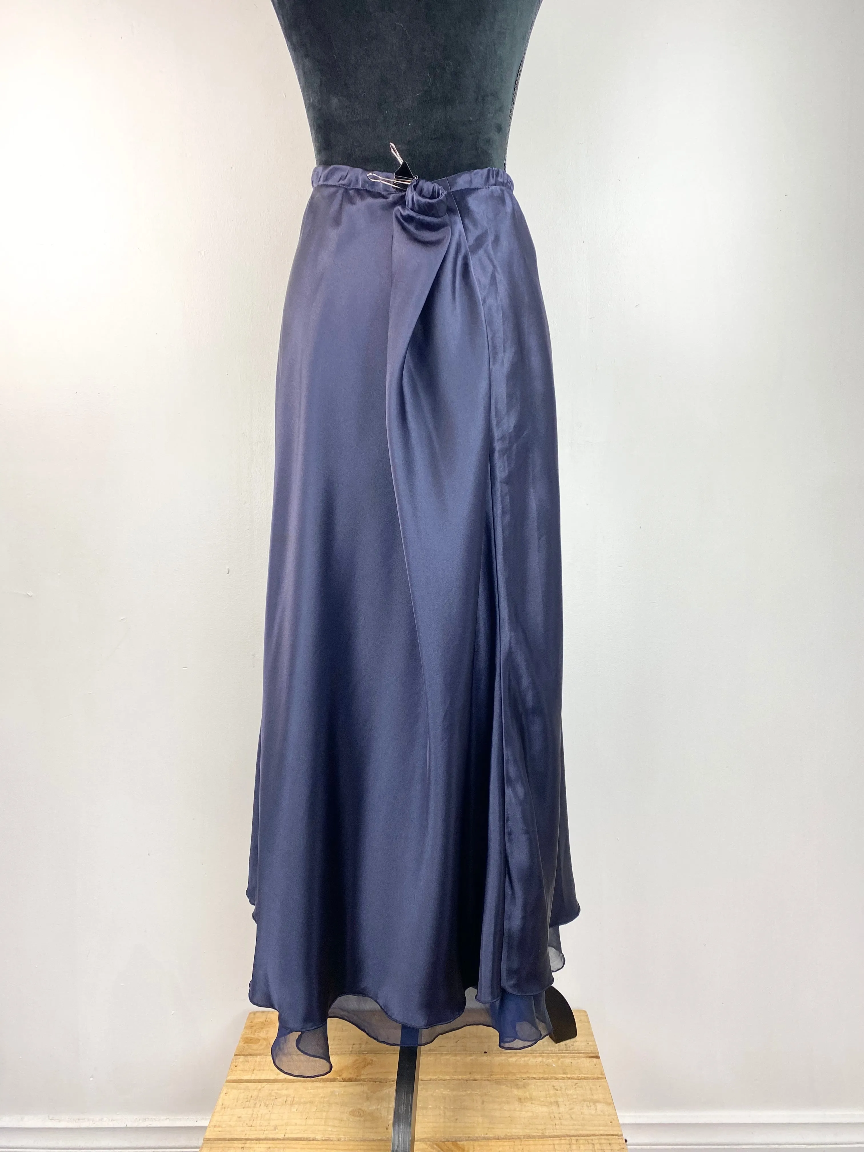 90s Midnight Blue Maxi Skirt - AU 12 / 14