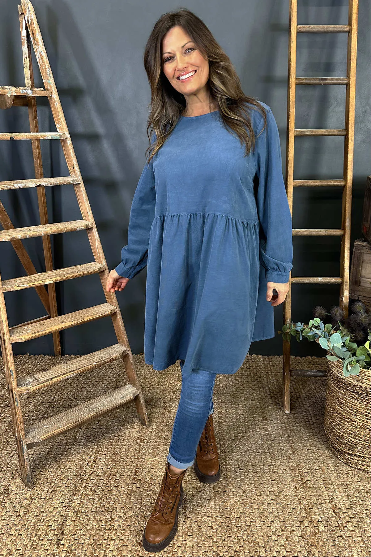 Andrea Needlecord Tunic Blue