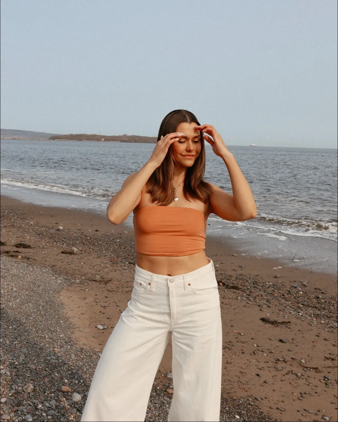 BASK STRAPLESS TOP (APRICOT)