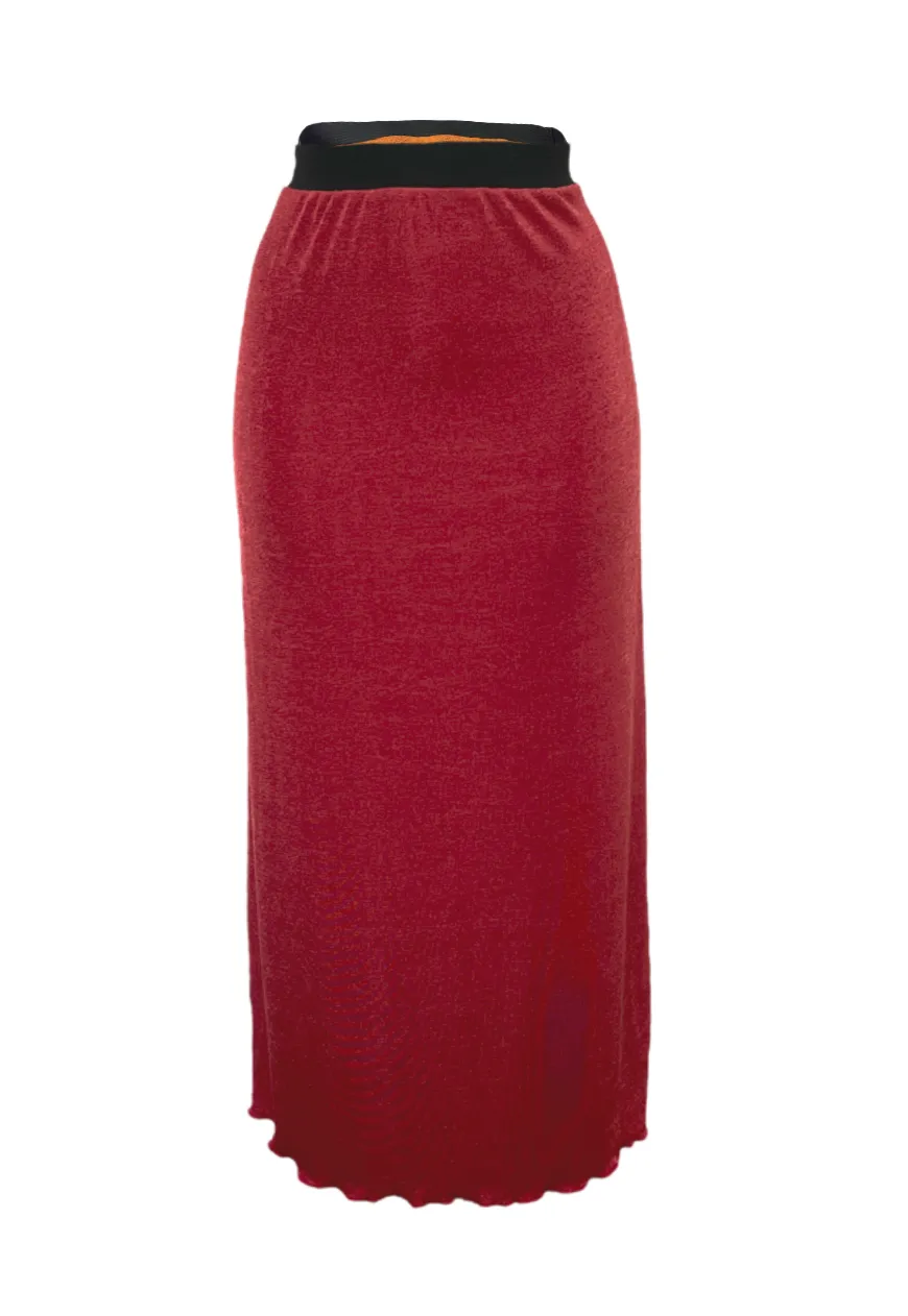 BLOOD ORANGE REVERSIBLE SKIRT
