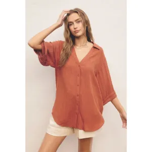 Button Down Tunic Shirt