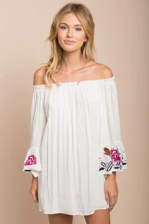Chella Throwback Floral Tunic White