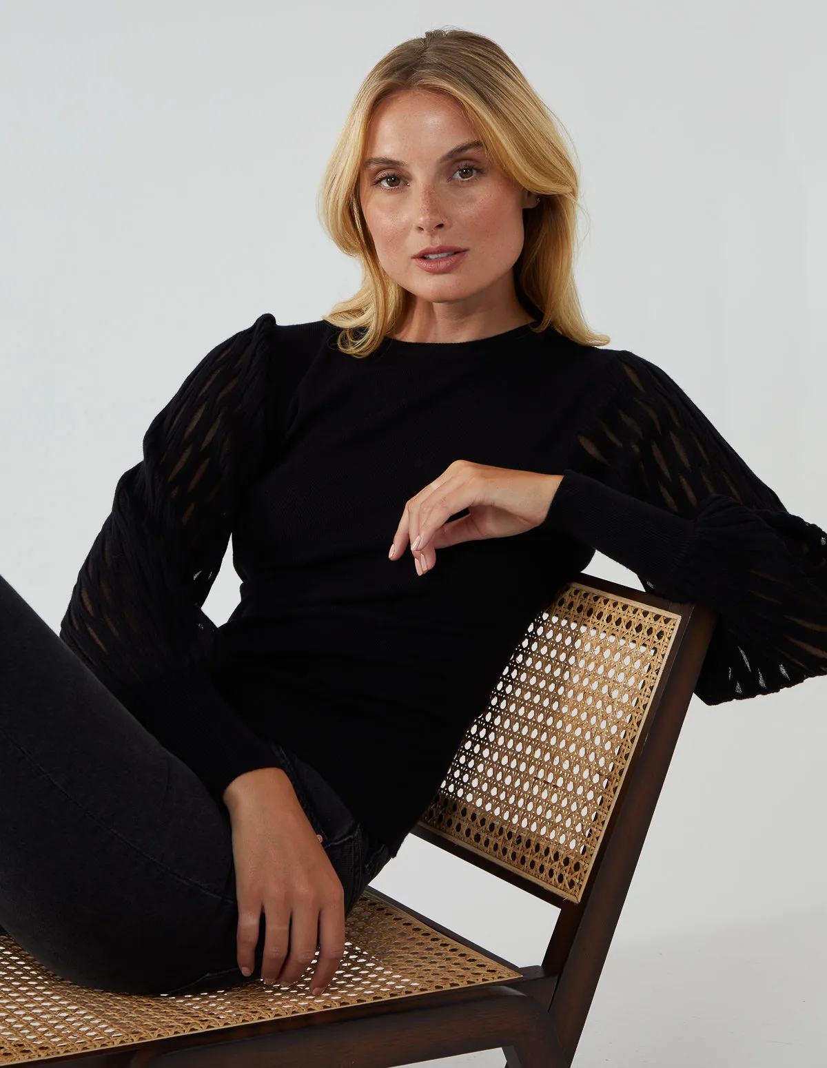Cut Out Sleeve Jumper