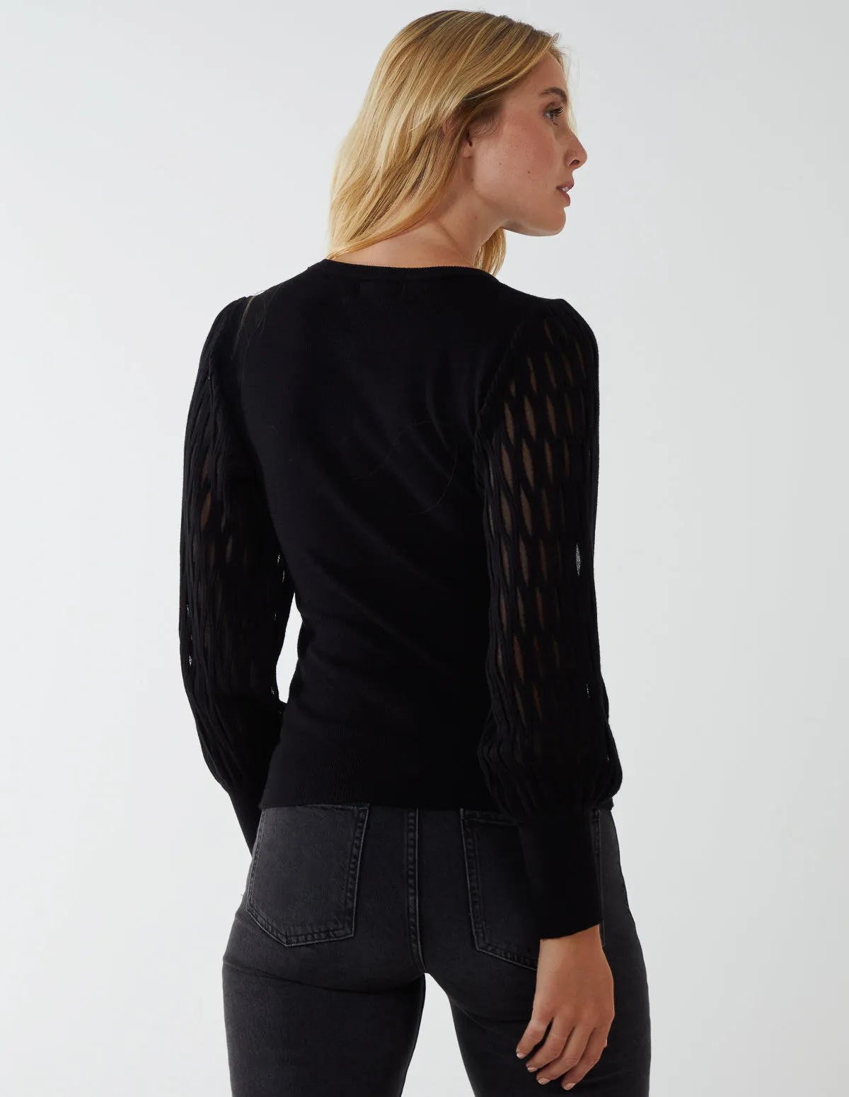 Cut Out Sleeve Jumper