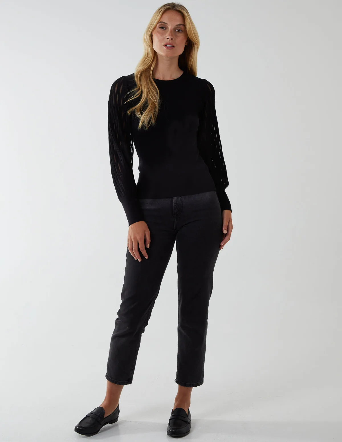 Cut Out Sleeve Jumper