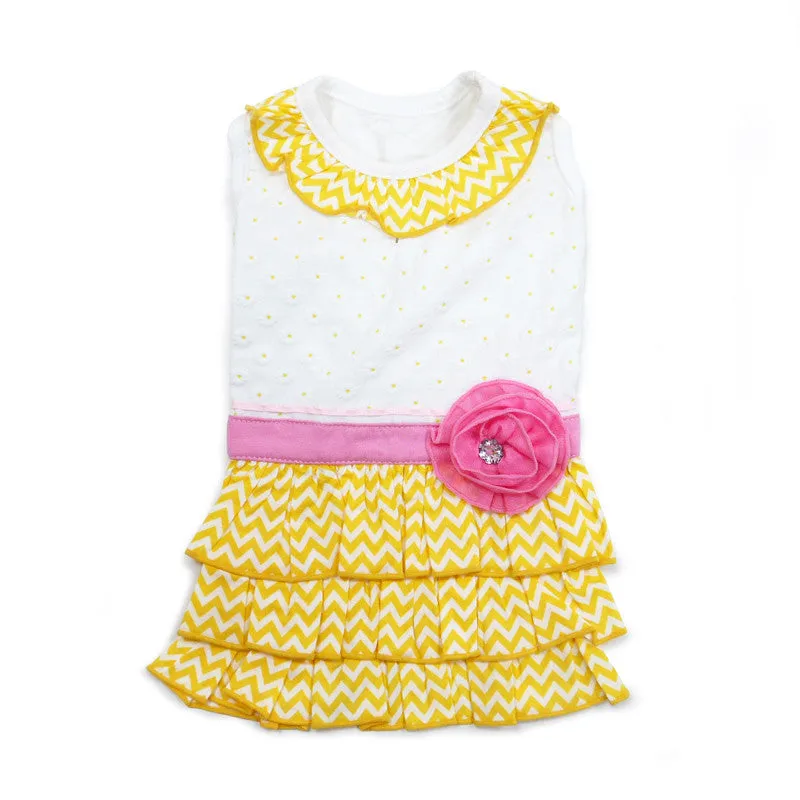 Dogo Sunshine Chevron Dog Dress