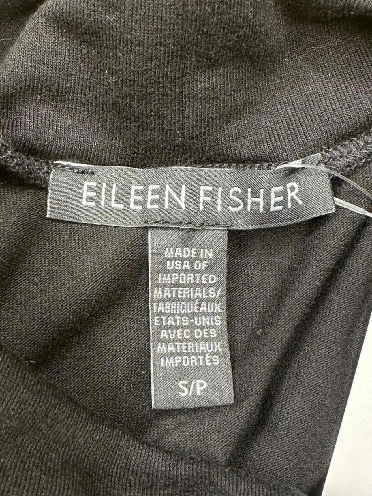 EILEEN FISHER Black Turtleneck Tunic Size S