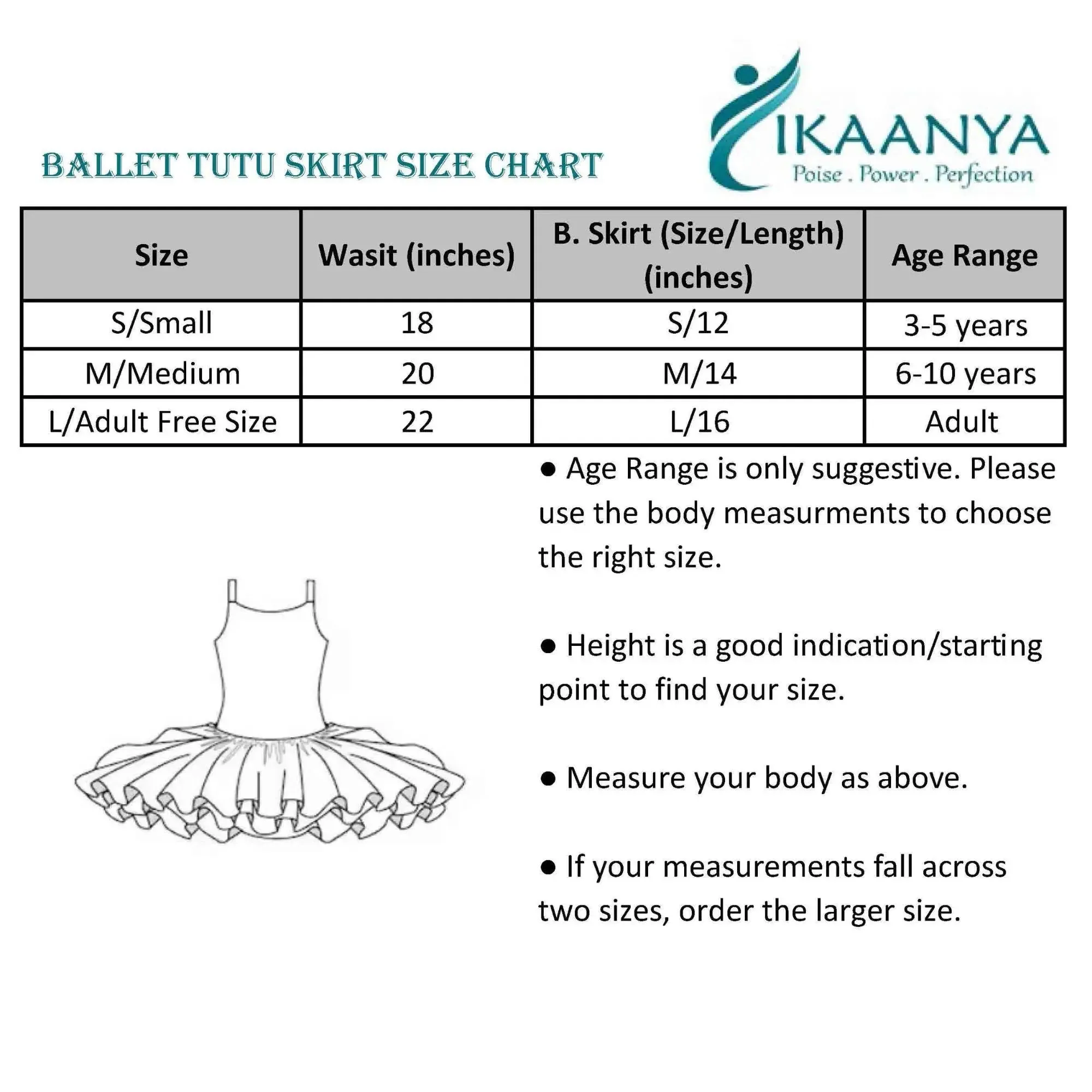 Elastic waist 4 layered Tutu Skirt