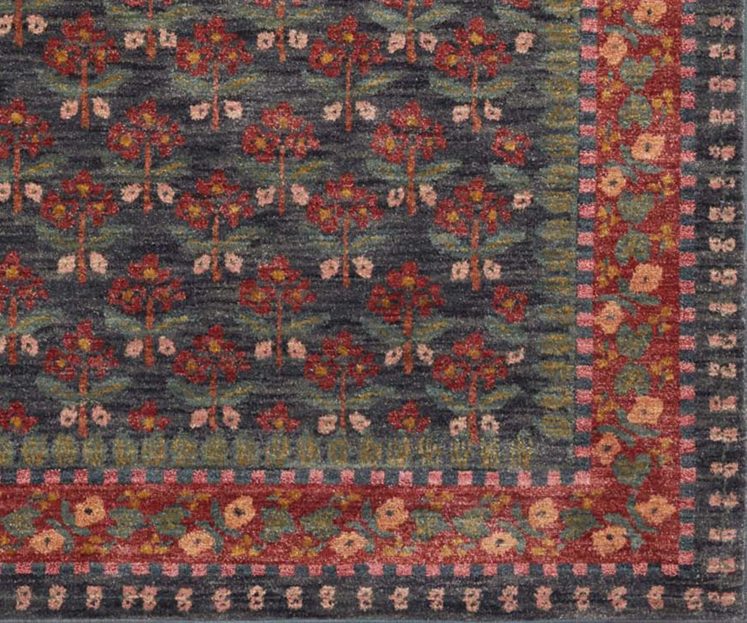 Fiore Forte Power-Loomed Rug - Navy