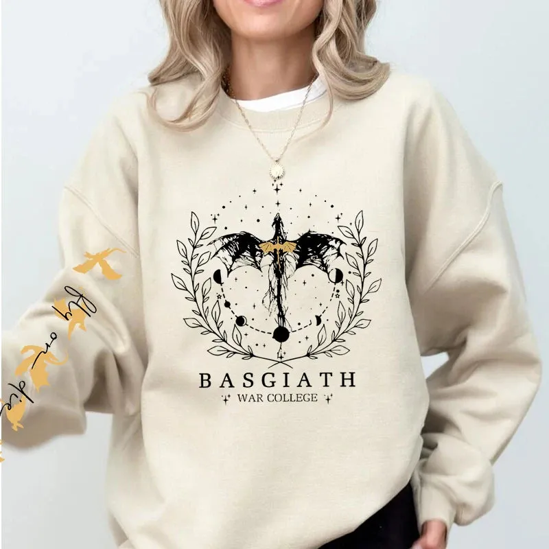 Fourth Wing Basgiath War College Dragon Women's Crewneck Pullover Sweatshirt