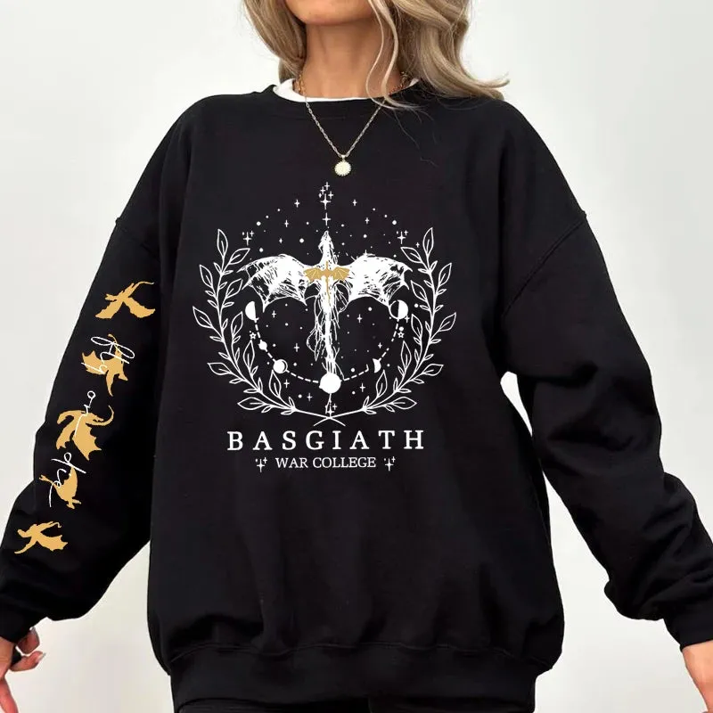 Fourth Wing Basgiath War College Dragon Women's Crewneck Pullover Sweatshirt