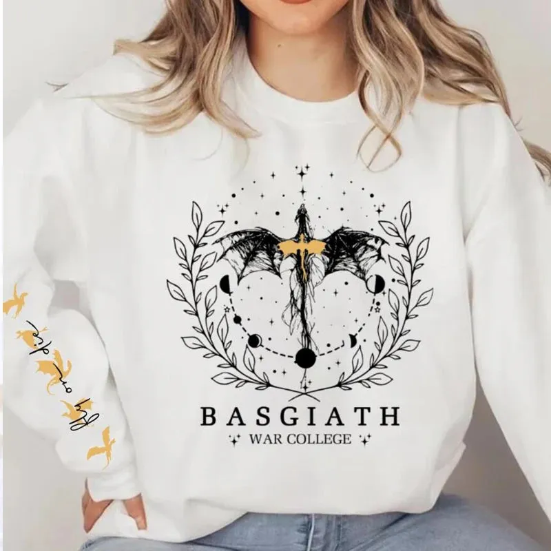 Fourth Wing Basgiath War College Dragon Women's Crewneck Pullover Sweatshirt