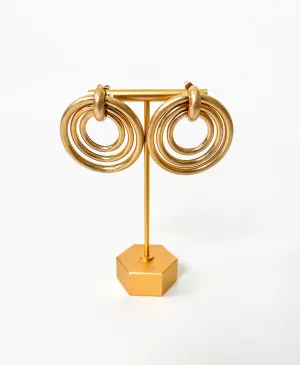 GOLD MULTI LAYERED EARRINGS