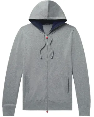 Grey Melange Zip Hoodie