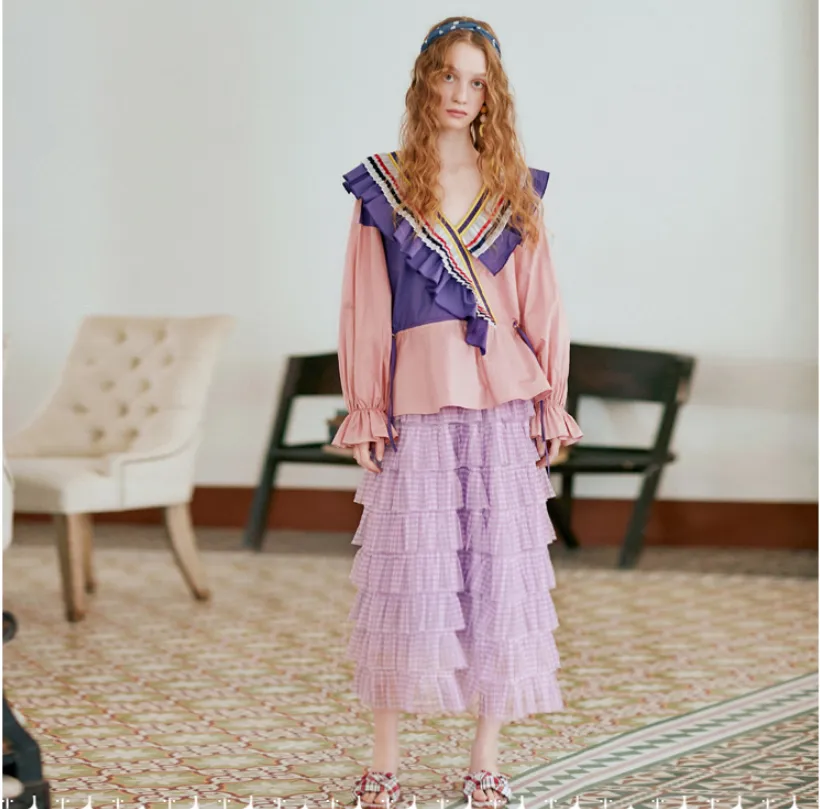 JAM PRINCESS EMBELLISHED TULLE FRILL LAYERED SKIRT