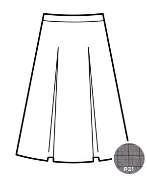 Kick Pleat Skirt - Plaid #21