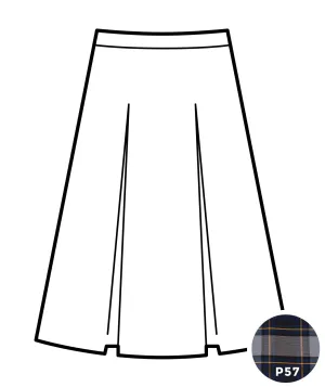 Kick Pleat Skirt - Plaid #57