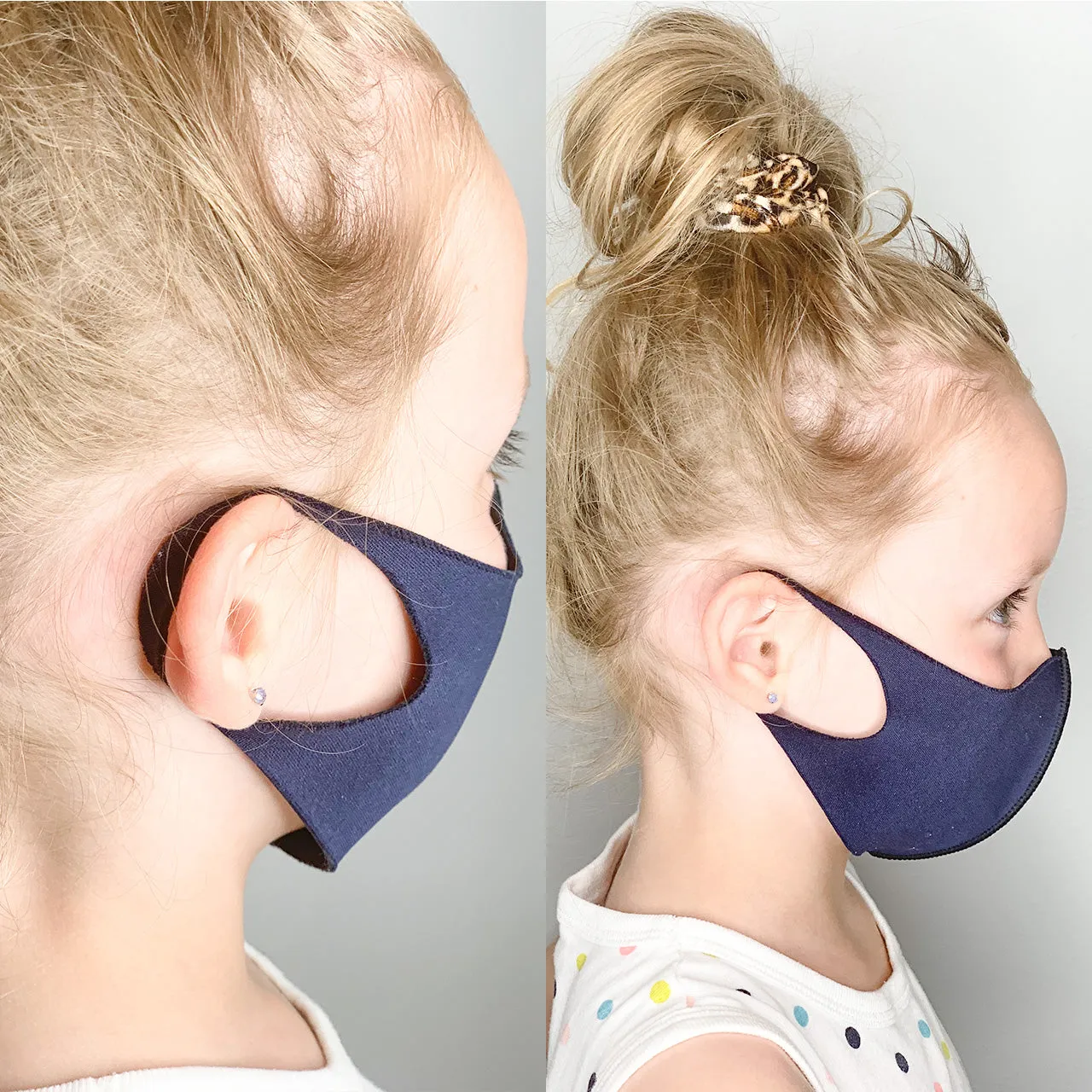 Kids Silver Fabric Mask