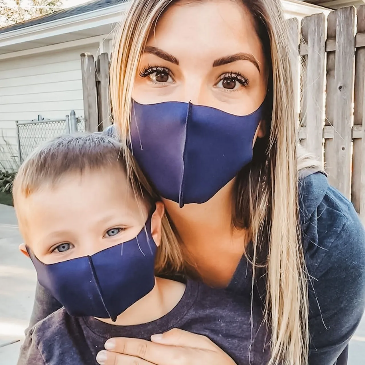 Kids Silver Fabric Mask