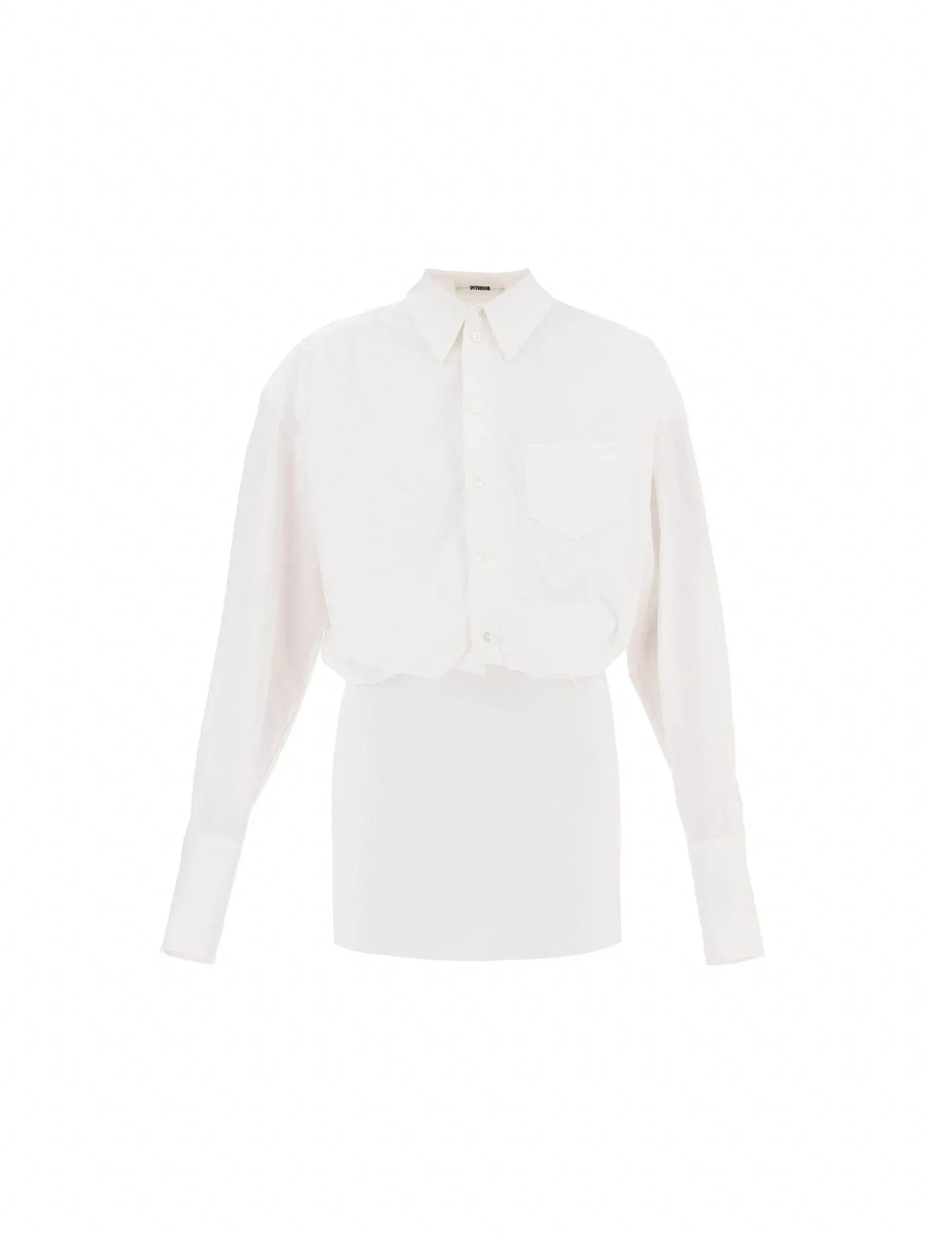 Layered Poplin Shirt Dress