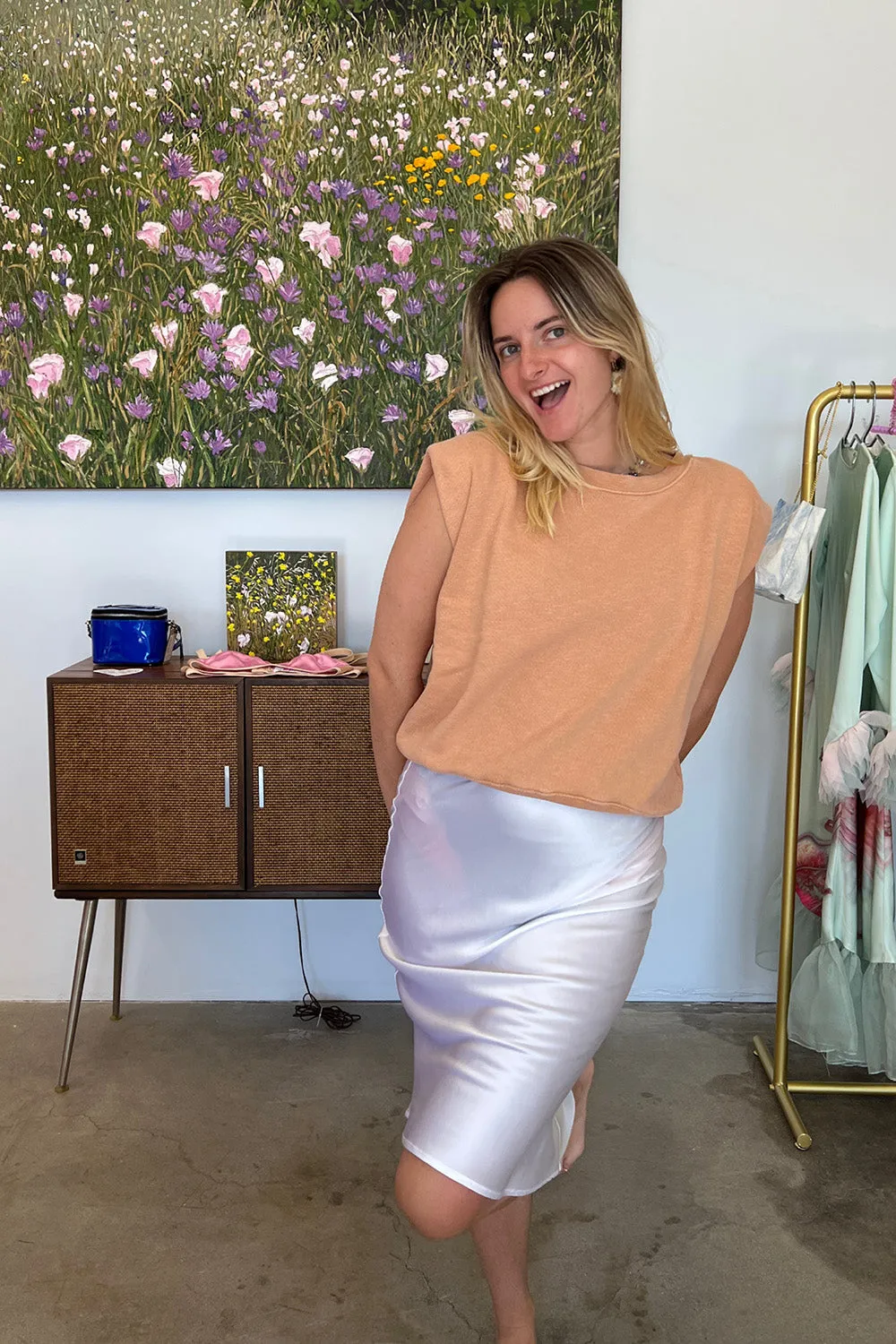 Lily Forbes - Sophia Bias Skirt: Rice
