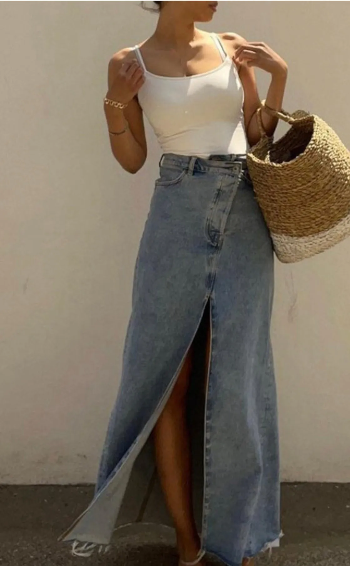 Long DenimSkirt