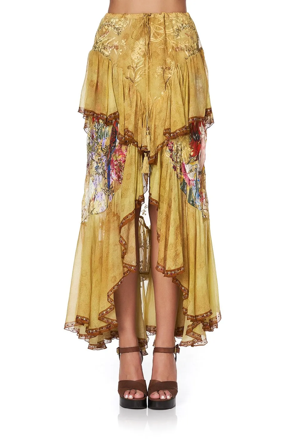Maxi Skirt W/ Double Frill- Among The Gumtrees