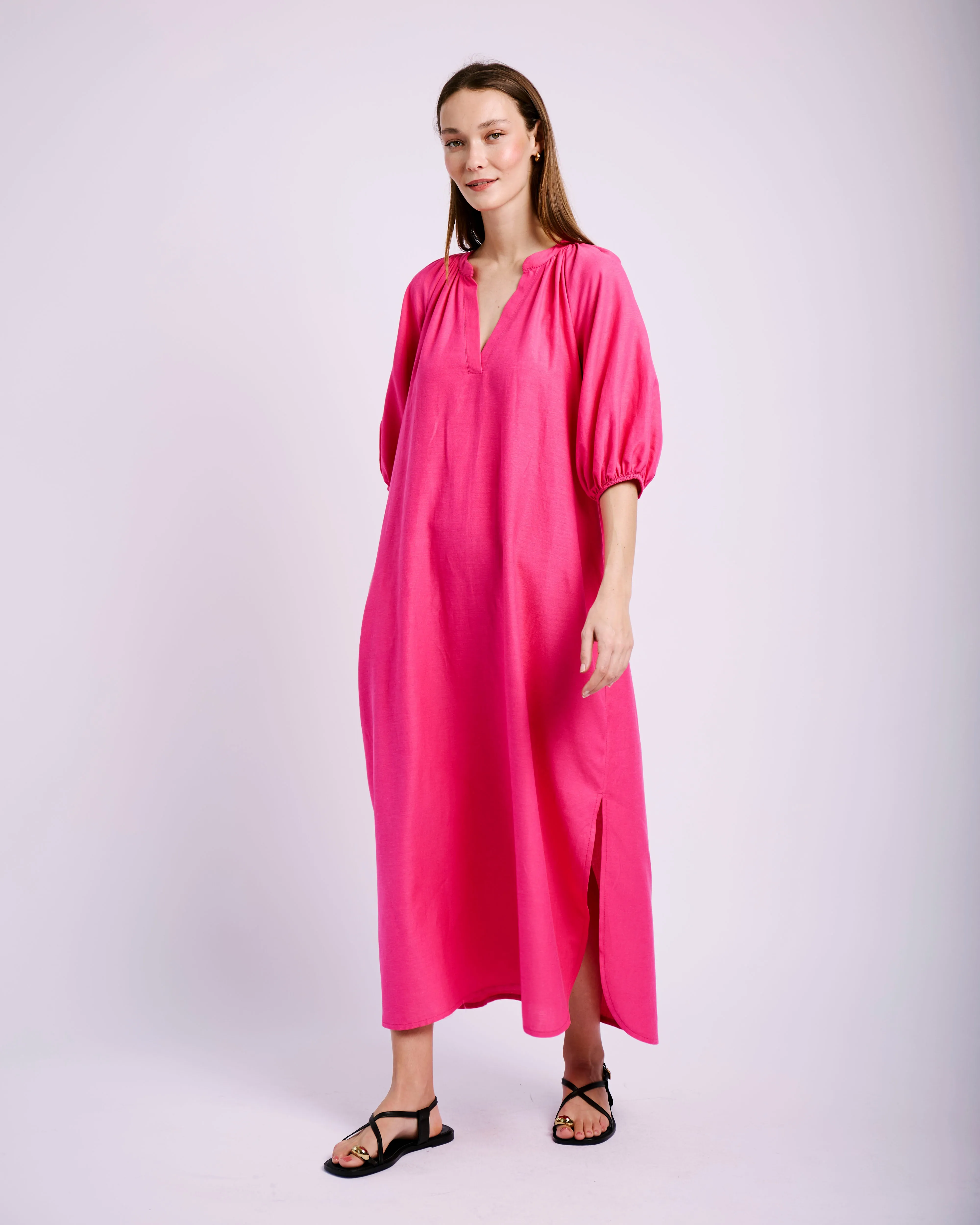 Maxi Swing Tunic Dress in Pink