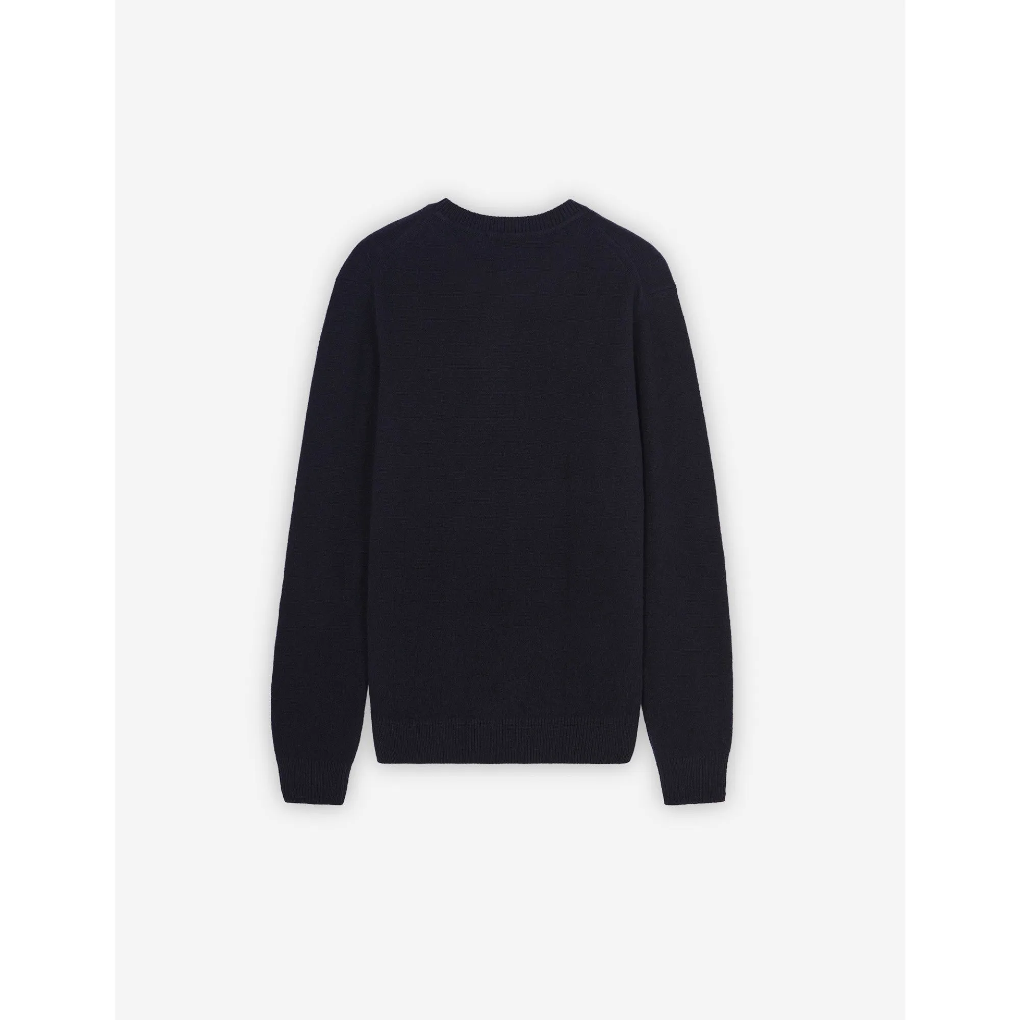 Men Baby Fox Patch Cosy R-Neck Pullover - Navy