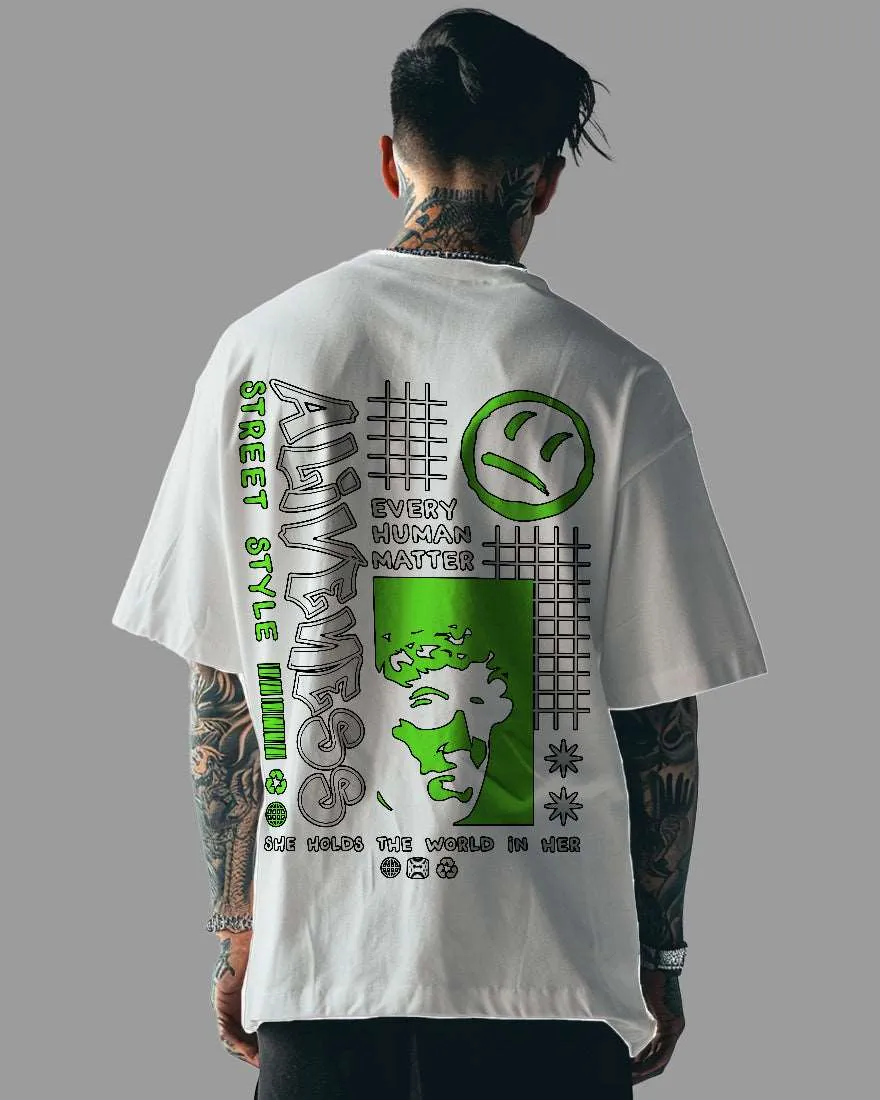 Mens Oversized Tshirt Funky Aliveness