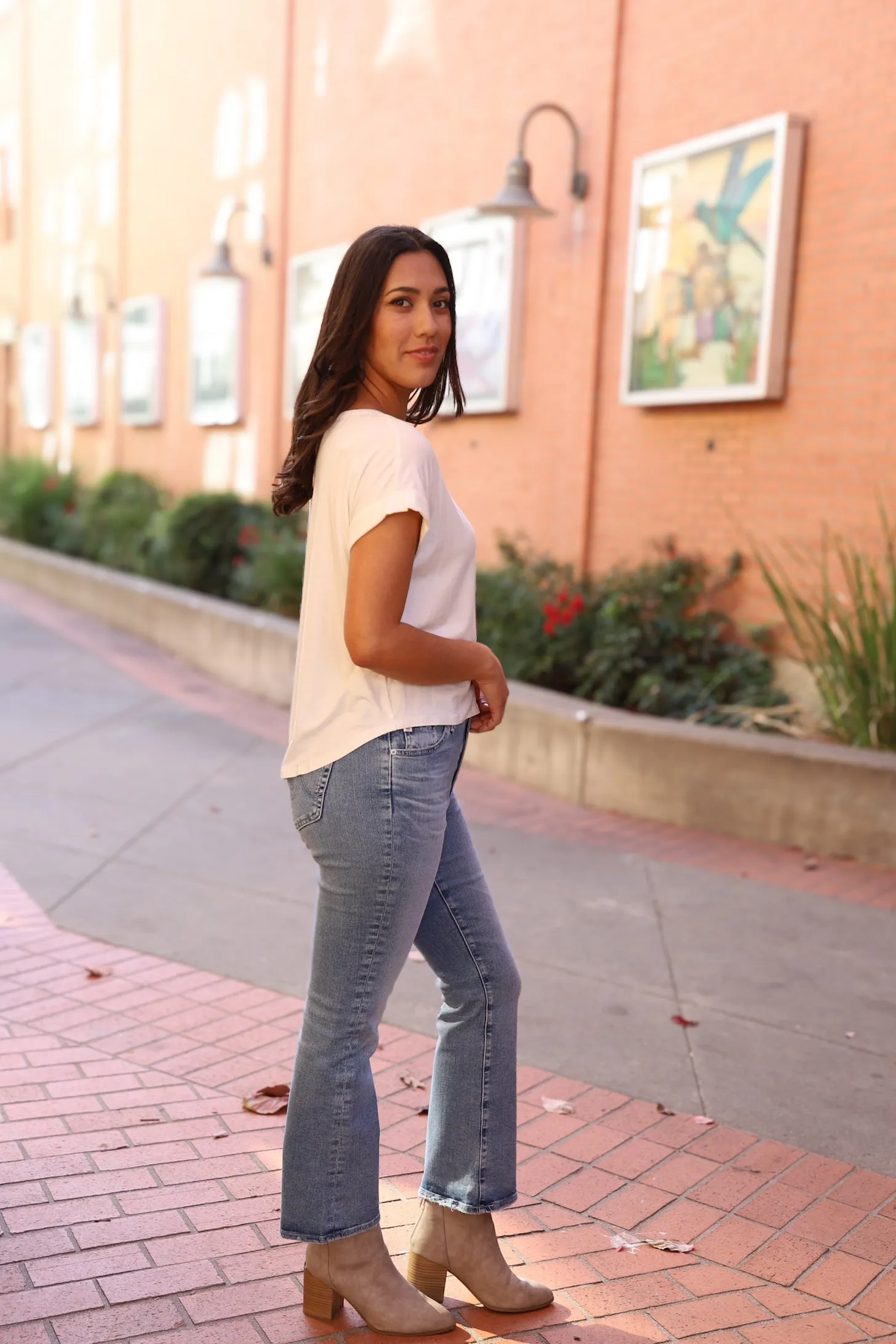 Modal Drop Shoulder Crew Neck Tee