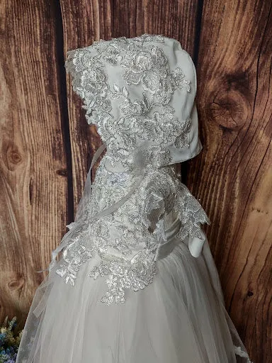Nan & Jan Girls’ Christening Gown with Embroidered Bodice