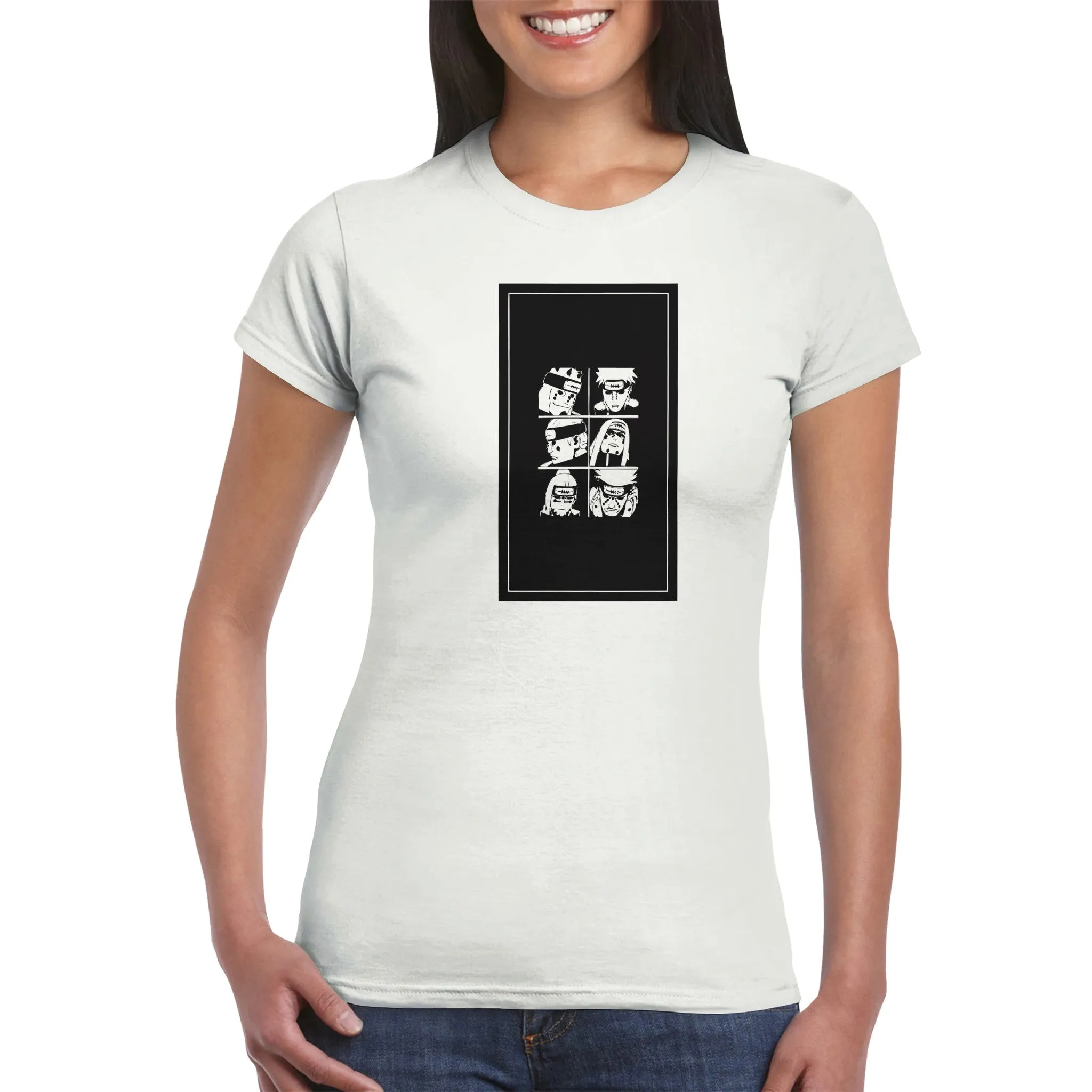 Naruto Kvinde T-shirt - Naruto Artwork 2 Black - Classic Kvinde Crewneck T-shirt