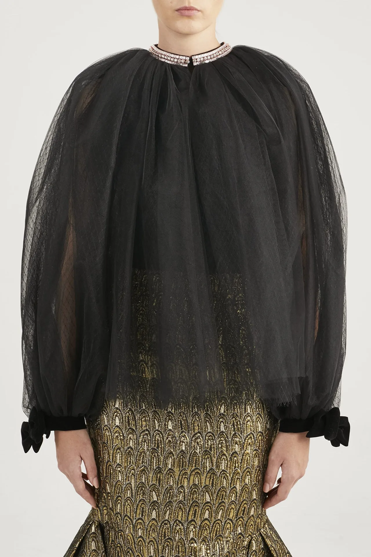 Outerwear with Crystal Chain & Mermaid Skirt