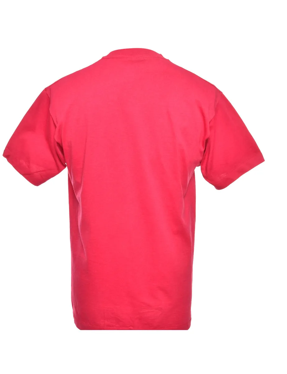 Pink\ Printed T-shirt - L