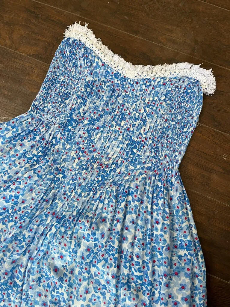 Poupette St. Barth Claire Dress in Blue Hortensia - Size XS
