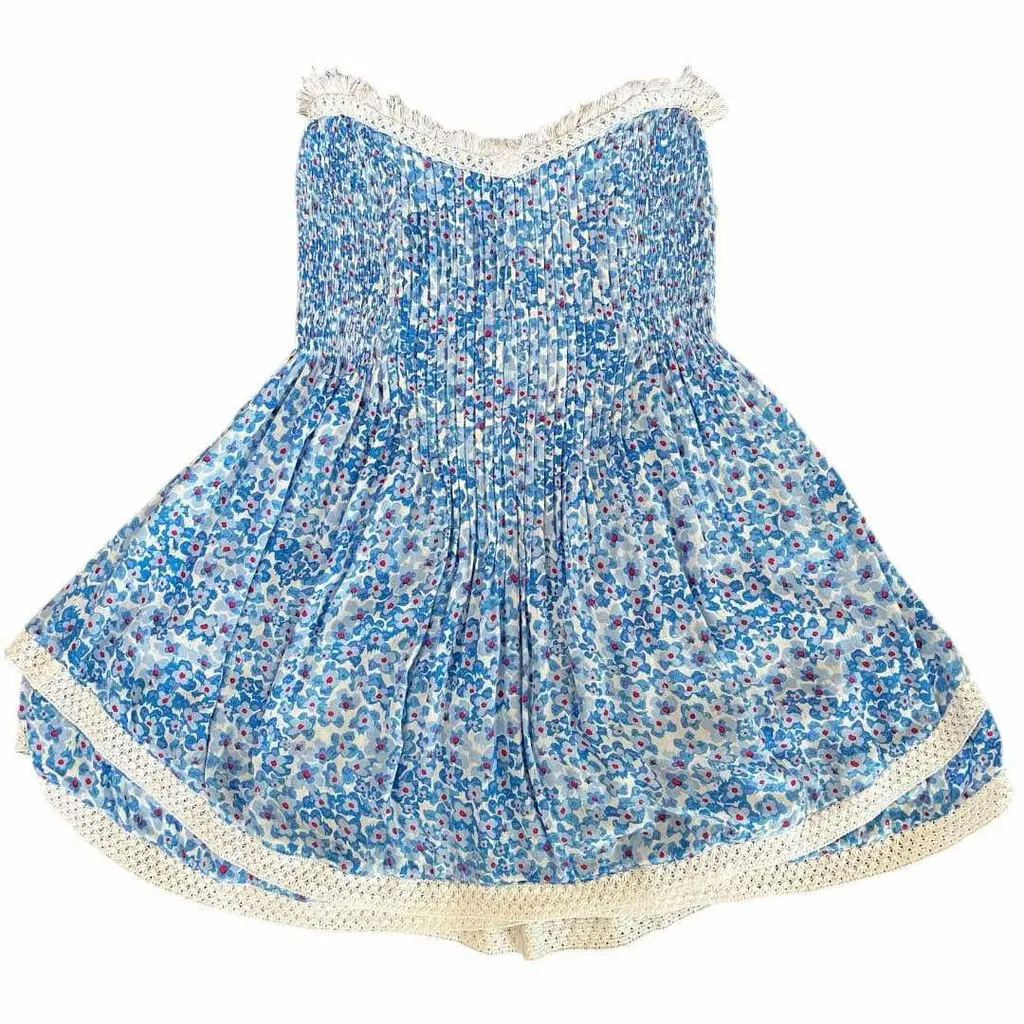 Poupette St. Barth Claire Dress in Blue Hortensia - Size XS