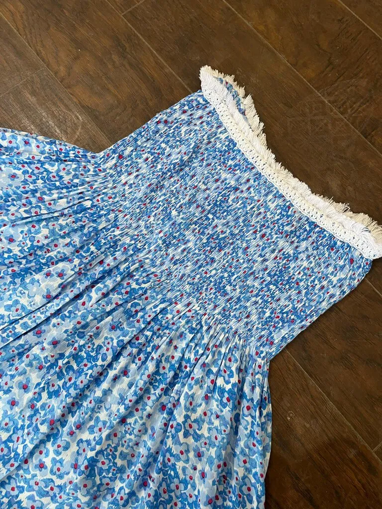 Poupette St. Barth Claire Dress in Blue Hortensia - Size XS