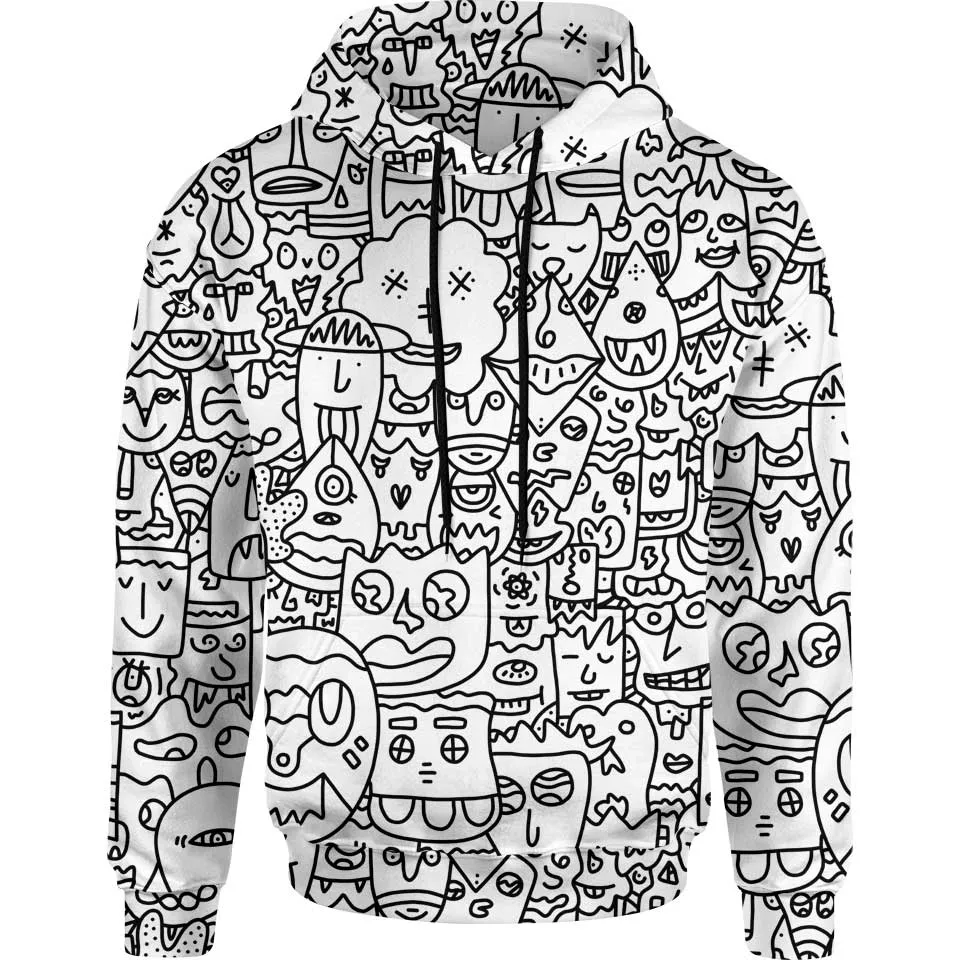 Pretty Done's Doodle Pullover Hoodie